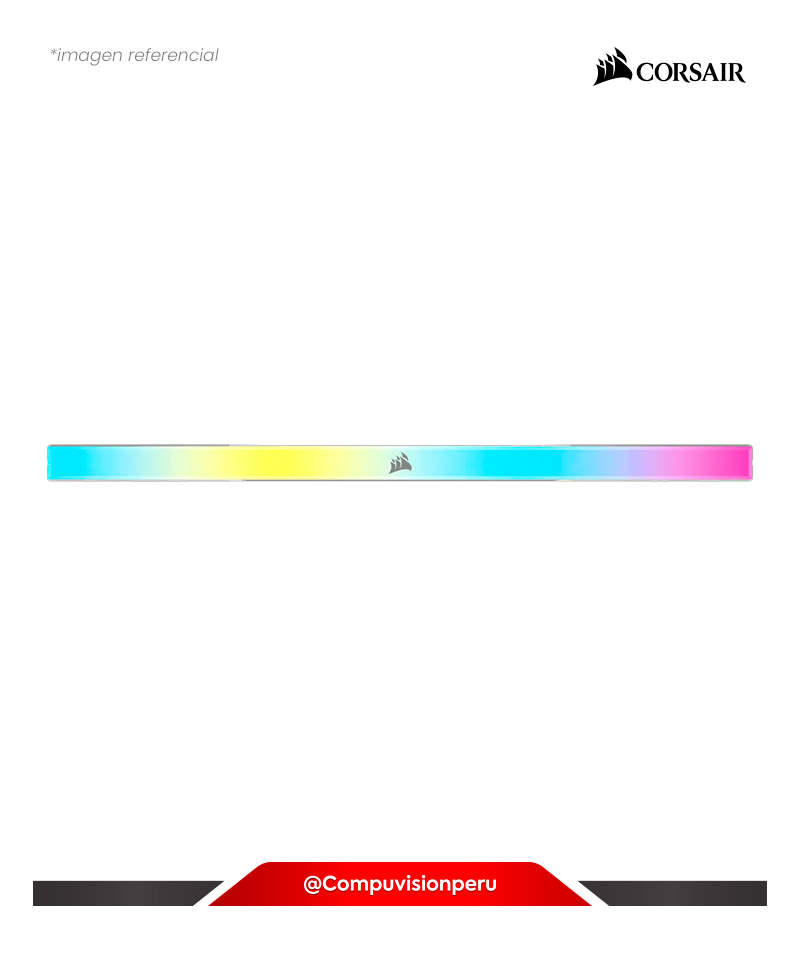 MEMORIA 64GB (32*2) DDR5 BUS 6400MHZ CORSAIR VENGEANCE RGB WHITE CL32 1.40V CMH64GX5M2N6400C32W
