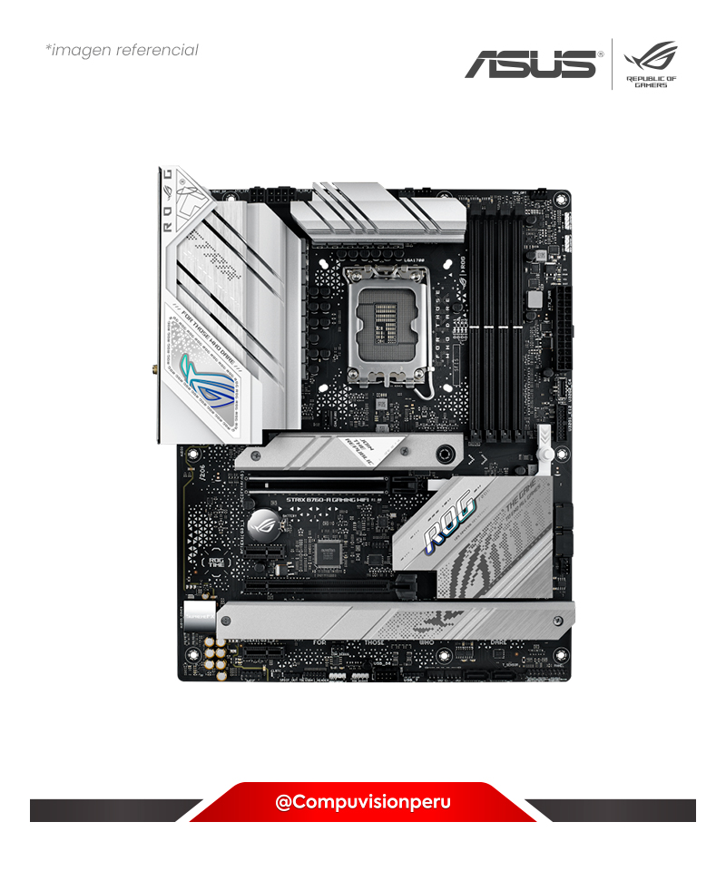 PLACA ASUS ROG STRIX B760-A GAMING WIFI INTEL B760 LGA1700 DDR5 HDMI DP M.2 BLUETOOTH V5.3 USB 3.2
