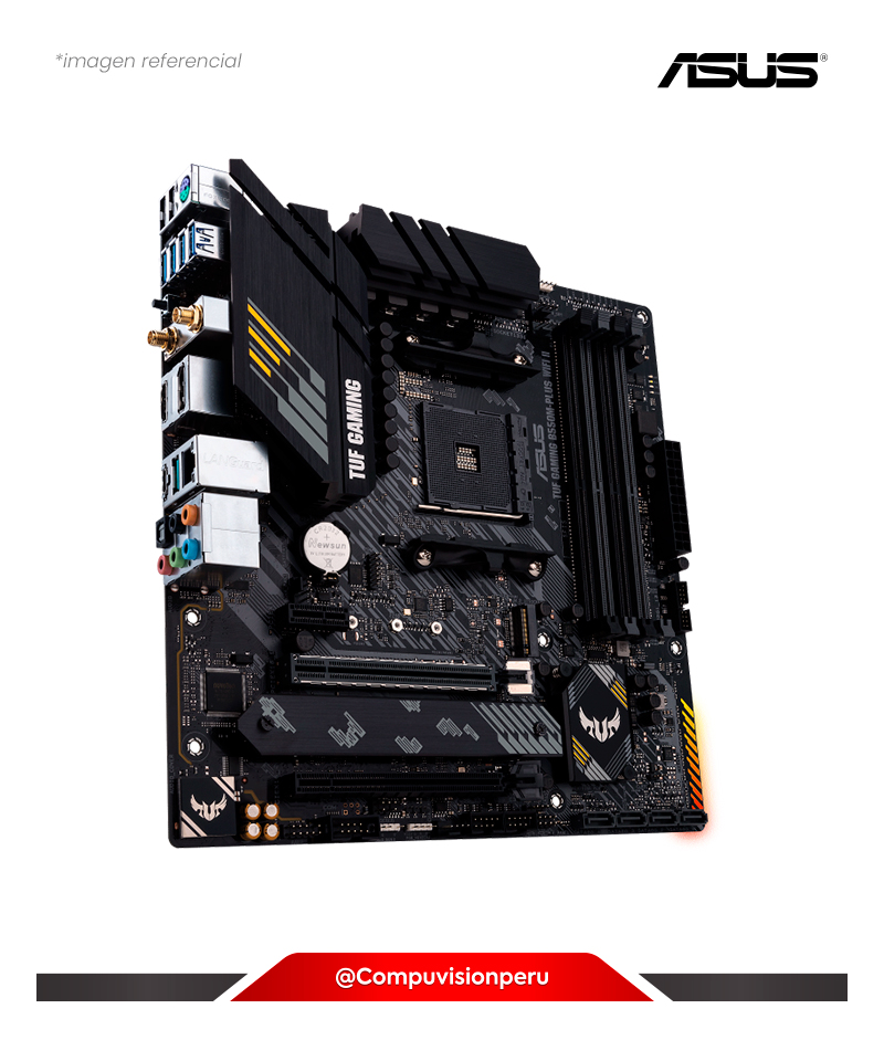 PLACA ASUS TUF GAMING B550M-PLUS WIFI II AMD AM4 MICRO ATX PCIE 4.0 2.5GB LAN HDMI 2.1 USB 3.2