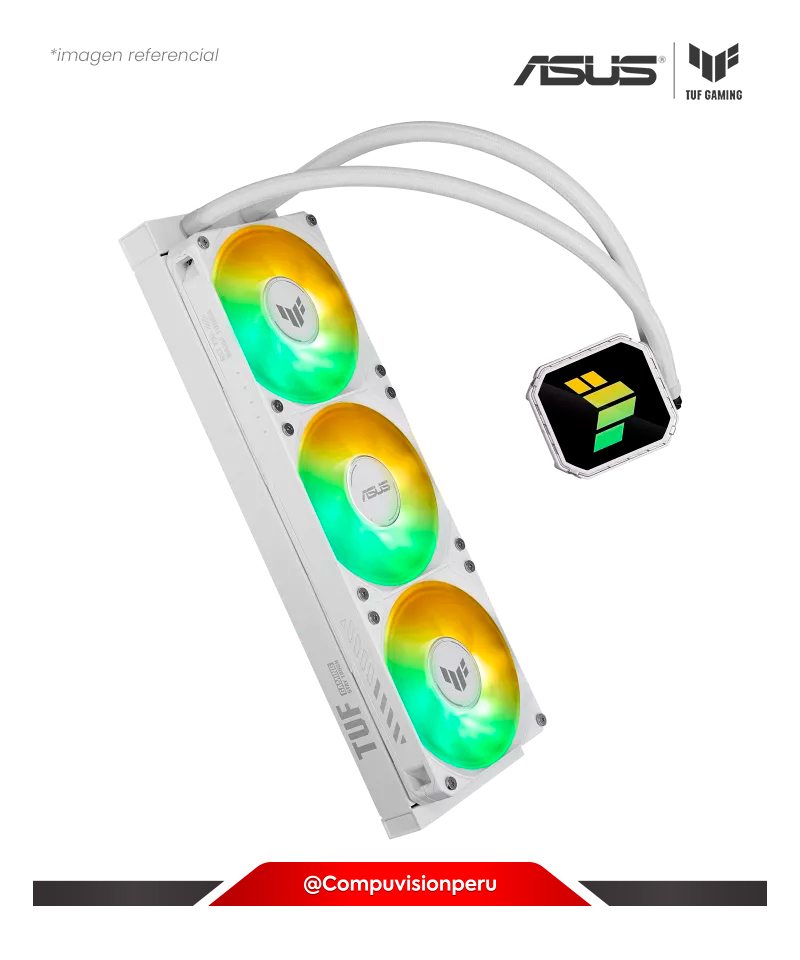 COOLER DE CPU ASUS TUF GAMING LC III 360 ARGB WHITE 3*120MM ARGB AMD INTEL TUF-GAMING-LC-III-360-ARGB-WHITE