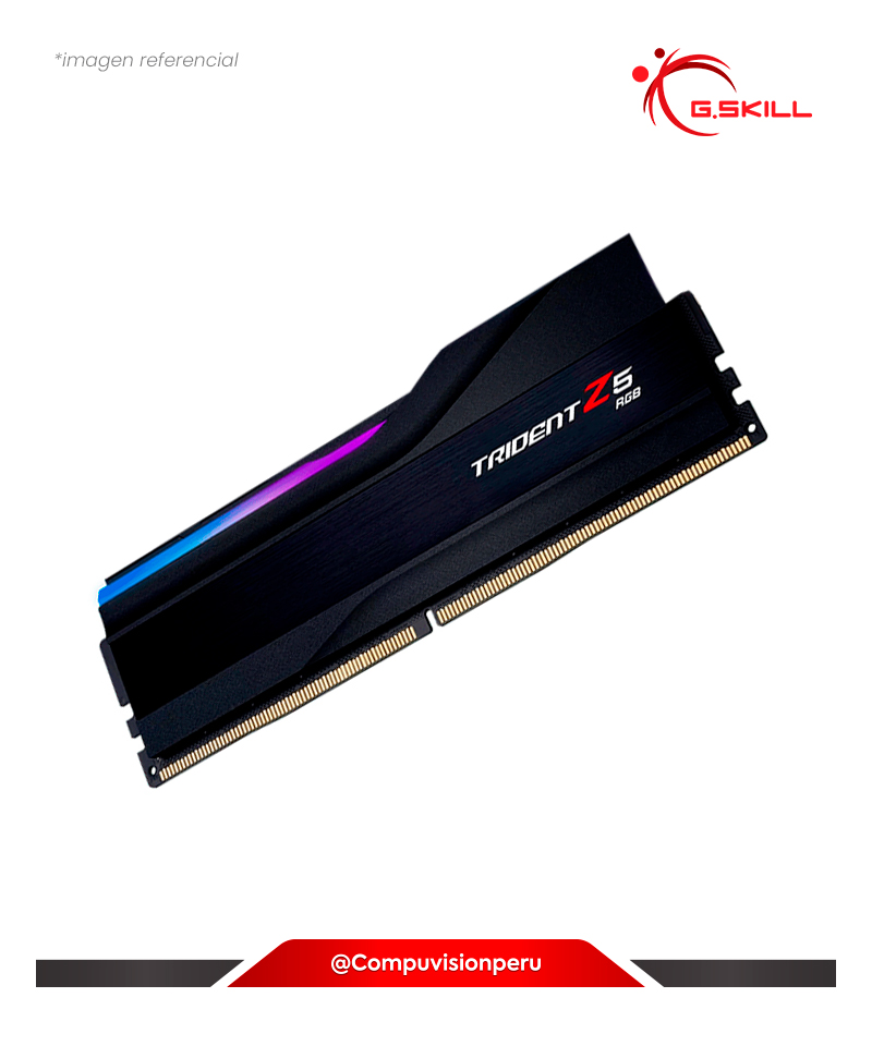 MEMORIA 16GB DDR5 BUS 6000MHZ G.SKILL TRIDENT Z5 RGB CL36 1.35V F5-6000J3636F16GX2-TZ5RK-1 4713294230720 0848354040729