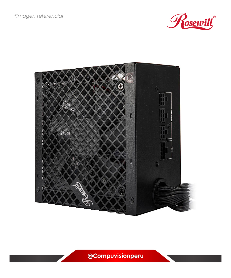 FUENTE 750W ROSEWILL VSB 750W 80 PLUS BRONZE 3.1 COMPATIBLE SEMI MODULAR PCIE 5.1 VSB750