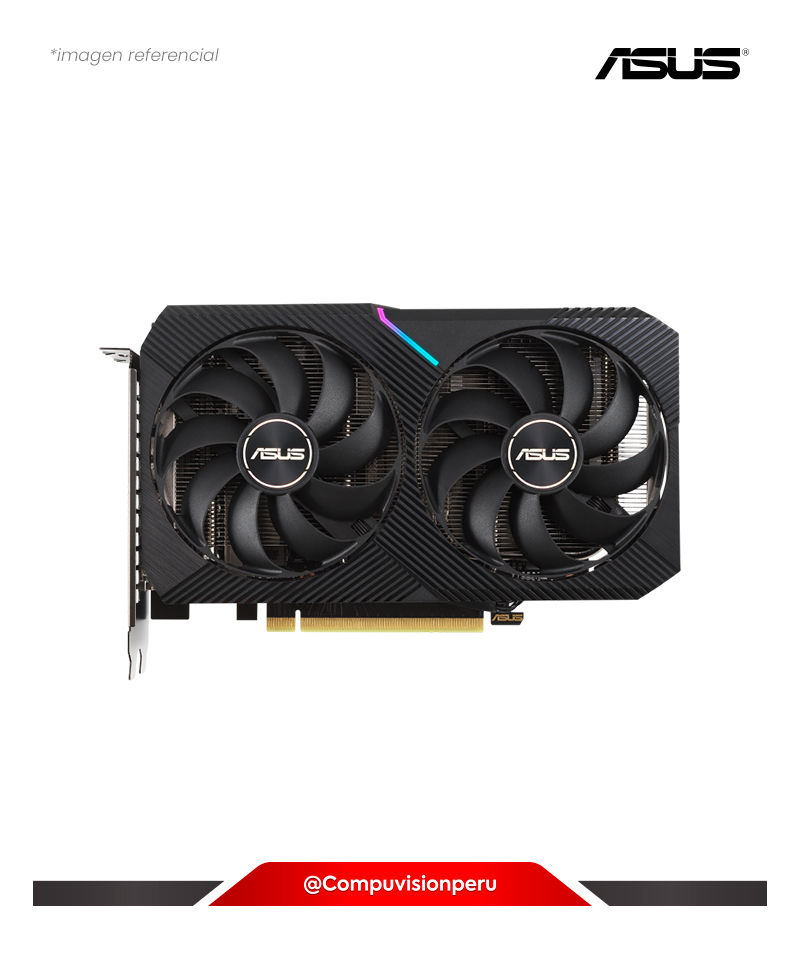 VIDEO ASUS DUAL GEFORCE RTX 3060 V2 12GB GDDR6 AXIAL-TECH CUDA 3584 192-BIT HDMI DP DUAL-RTX3060-12G-V2