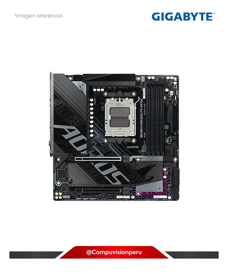 PLACA GIGABYTE B840M AORUS ELITE WIFI6E AMD B840 AM5 DDR5 HDMI DP BLUETOOTH M.2 SATA 6GB M-ATX