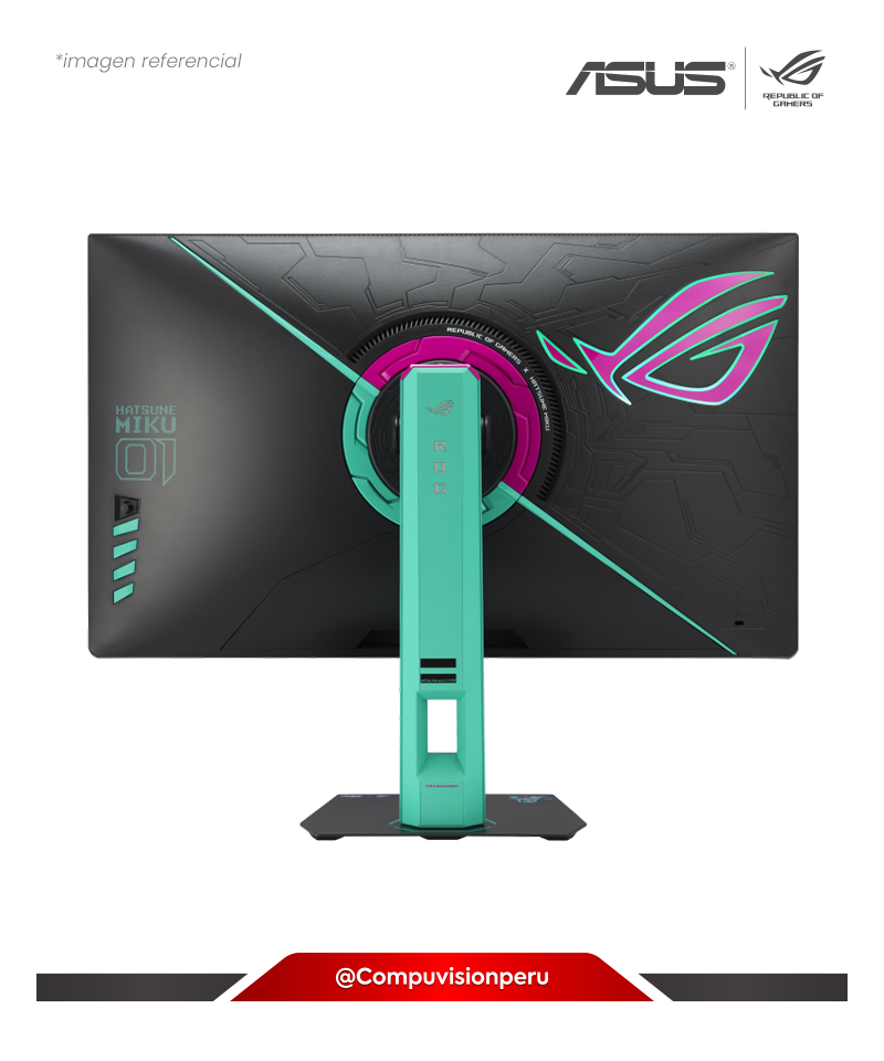 MONITOR 27 FAST IPS ASUS ROG STRIX XG27ACMEG-G HATSUNE MIKU EDITION 2K 260HZ OC 0.3MS USB-C HDMI DP AMD FREESYNC PREMIUM G-SYNC COMPATIBLE