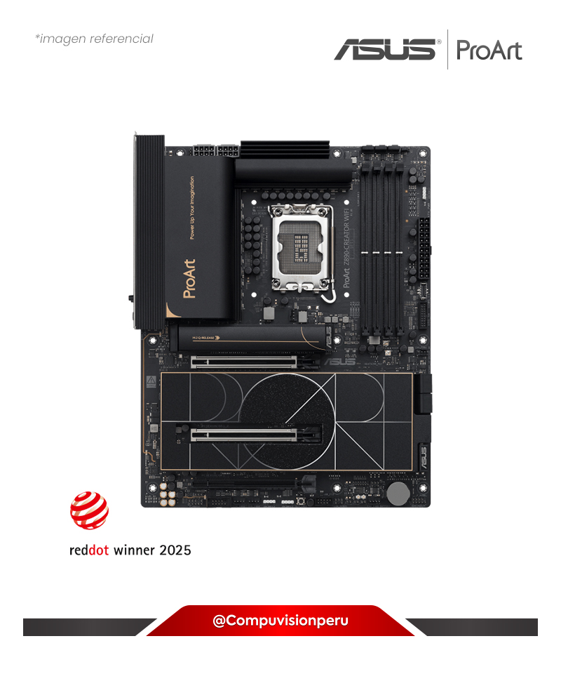 PLACA ASUS PROART Z890-CREATOR WIFI LGA 1851 INTEL Z890 DDR5 HDMI M.2 SATA 6GB WIFI BLUETOOTH USB 20GB ATX