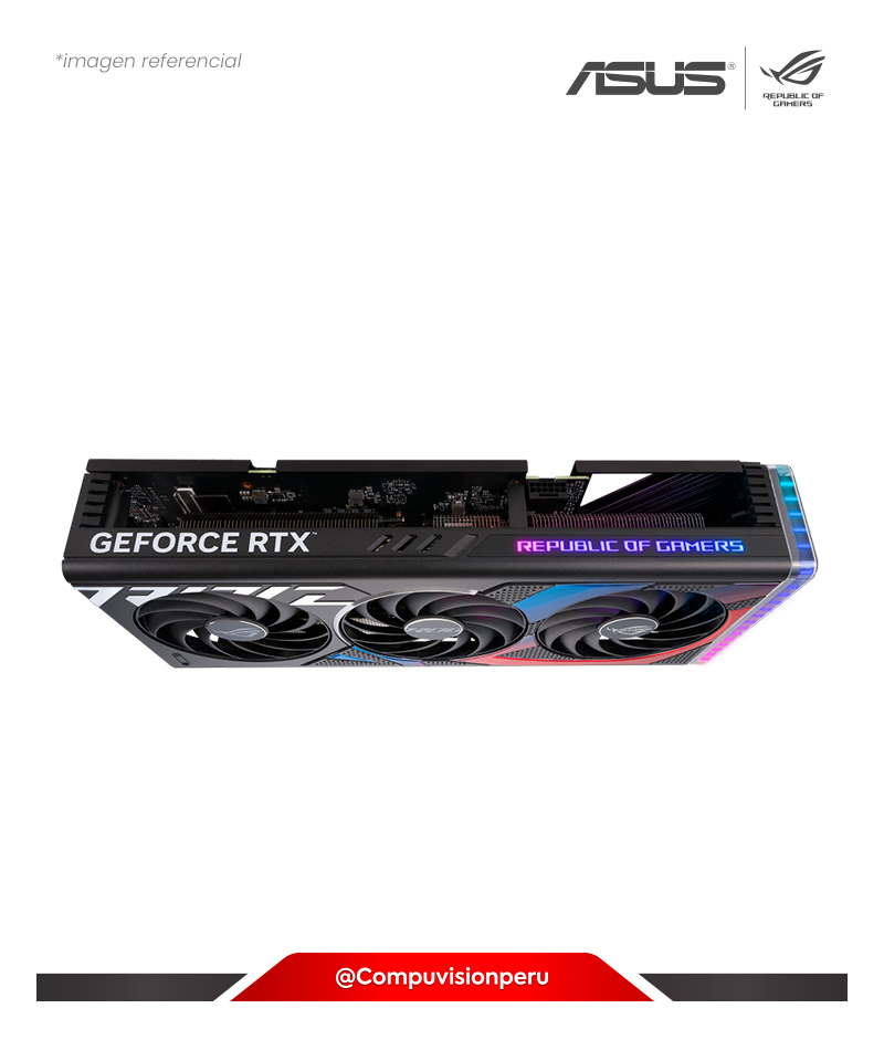 VIDEO ASUS ROG STRIX GEFORCE RTX 4070 12GB GDDR6X OC EDITION CON DLSS 3 CUDA 5888 192-BIT HDMI DP ARGB ROG-STRIX-RTX4070-O12G-GAMING