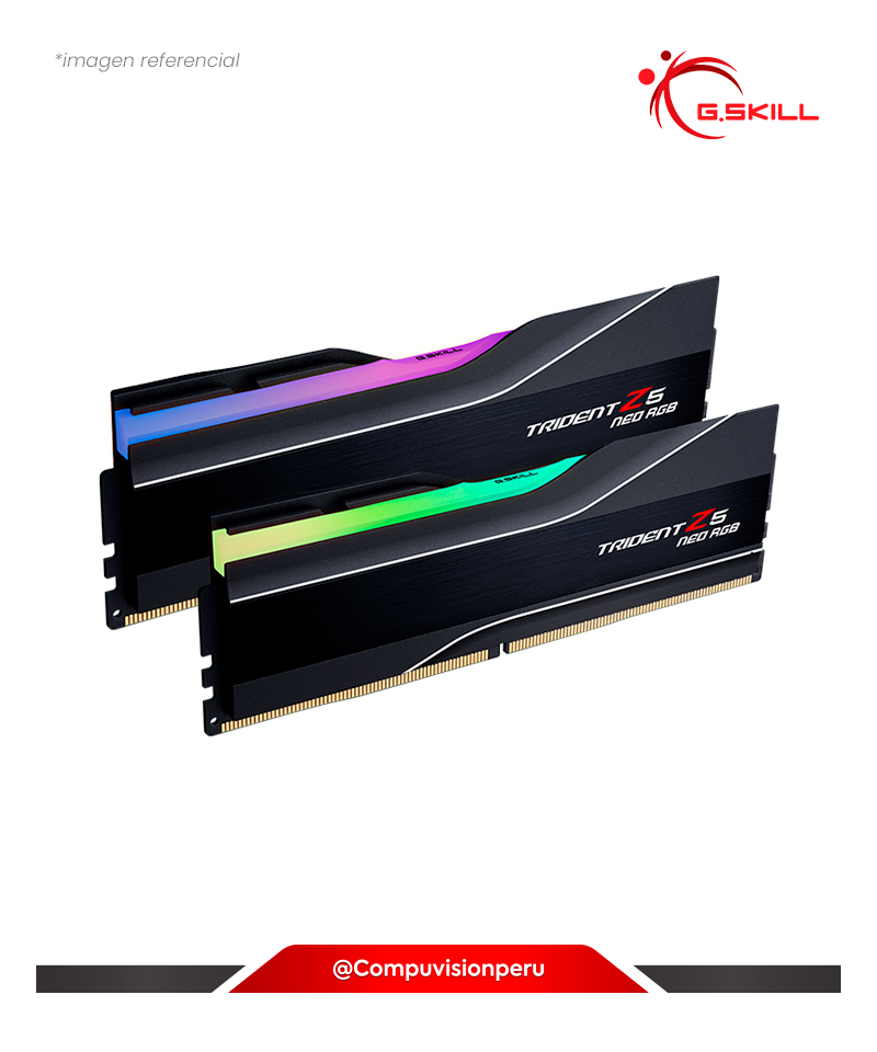 MEMORIA 32GB (16*2) DDR5 BUS 6000MHZ G.SKILL TRIDENT Z5 NEO RGB CL30 1.35V F5-6000J3038F16GX2-TZ5NR 4713294232625 0848354042624