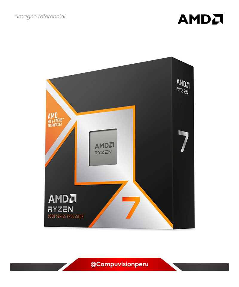 CPU AMD RYZEN 7 9800X3D AMD AM5 8N 16TH 4.7 GHZ 96MB TDP 120W AMD RADEON GRAPHICS TURBO CORE 5.2GHZ