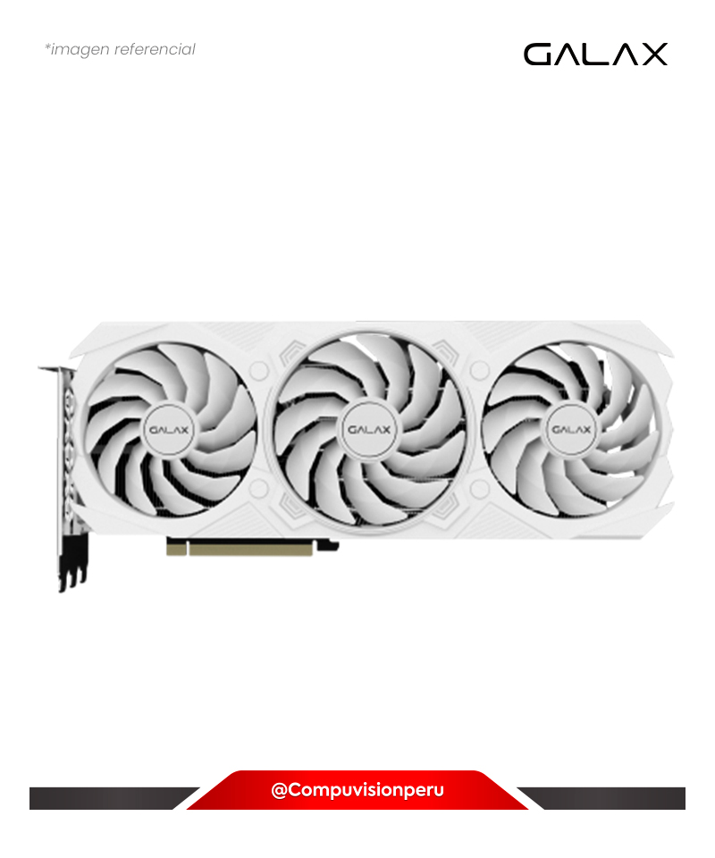 VIDEO GALAX GEFORCE RTX 4070 TI EX GAMER WHITE 1-CLICK OC 12GB GDDR6X 192-BIT HDMI DP CUDA 7680 47IOM7MD7BGW