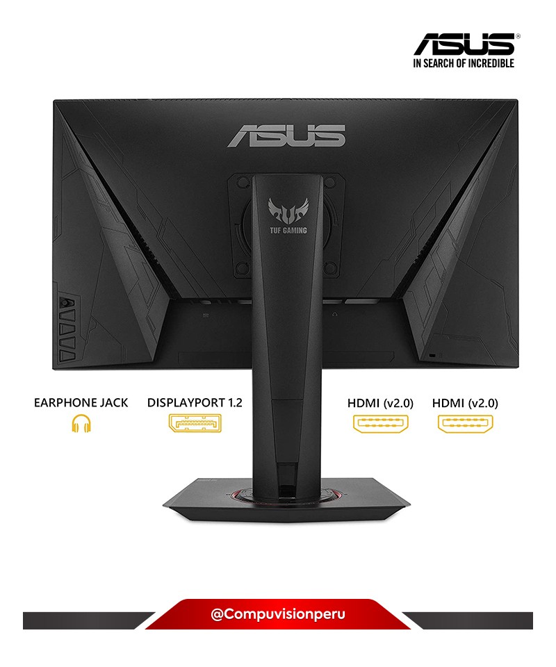 MONITOR 24.5 IPS ASUS TUF GAMING VG259QM 144HZ 1MS G-SYNC COMPATIBLE 1080P