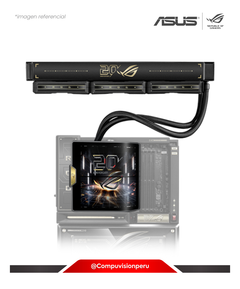 COOLER DE CPU ASUS ROG RYUJIN 360 EDITION 20 AIO ARGB AMOLED LCD DISPLAY 6.67 120MM*3