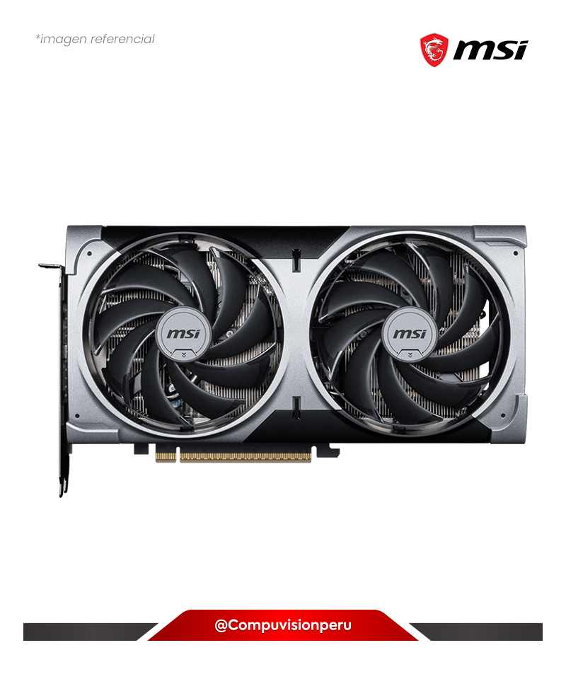 VIDEO MSI GEFORCE RTX 5070 12G VENTUS 2X OC 12GB GDDR7 CUDA 6144 192-BIT HDMI DP G5070-12V2C