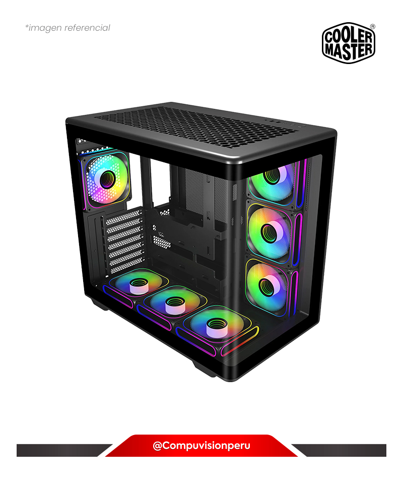 CASE COOLER MASTER ELITE 600 BLACK  S/F 7 COOLER ARGB TEMPERED GLASS SIDE PANEL USB 3.0 USB C ATX