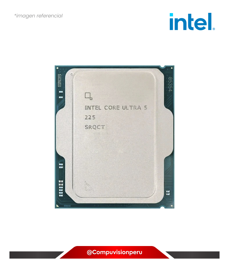 CPU INTEL ULTRA 5 225 6N 4TH 2.7GHZ 20MB INTEL GRAPHICS LGA 1851 TURBO CORE 4.90GHZ