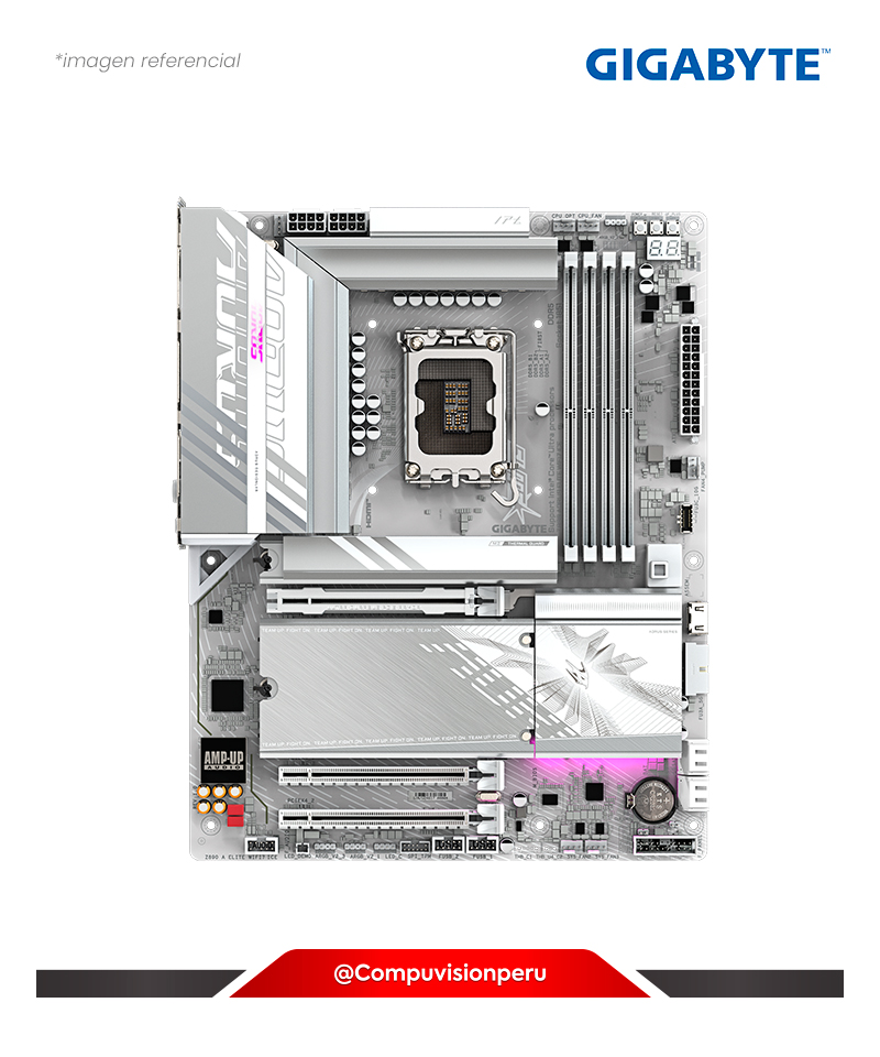 PLACA GIGABYTE Z890 AORUS ELITE WIFI7 ICE LGA 1851 INTEL Z890 DDR5 HDMI DP BLUETOOTH ATX