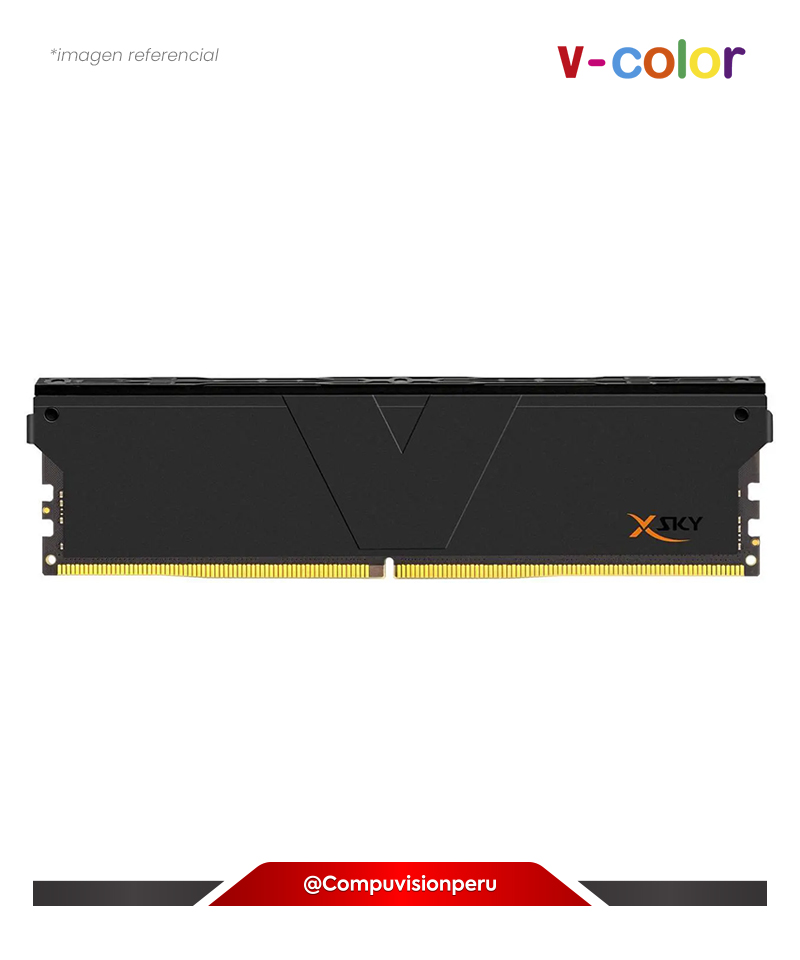 MEMORIA 16GB DDR5 BUS 6000MHZ V-COLOR MANTA XSKY BLACK SK HYNIX ORIGINAL IC GAMING CL30 1.25V TMXSAO1660830KKK-(1)