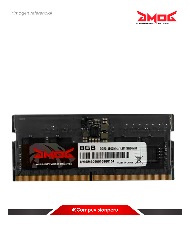 MEMORIA 8GB DDR4 BUS 3200MHZ GMOG SODIMM 1.2V PC4-25600 GMOG-8GB-SOD