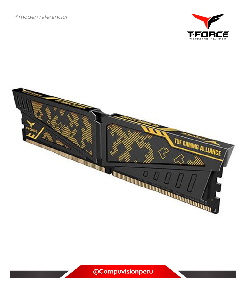 MEMORIA 16GB DDR4 BUS 3200MHZ TEAMGROUP T-FORCE VULCAN TUF YELLOW PC4-25600 TLTYD416G3200HC16F01