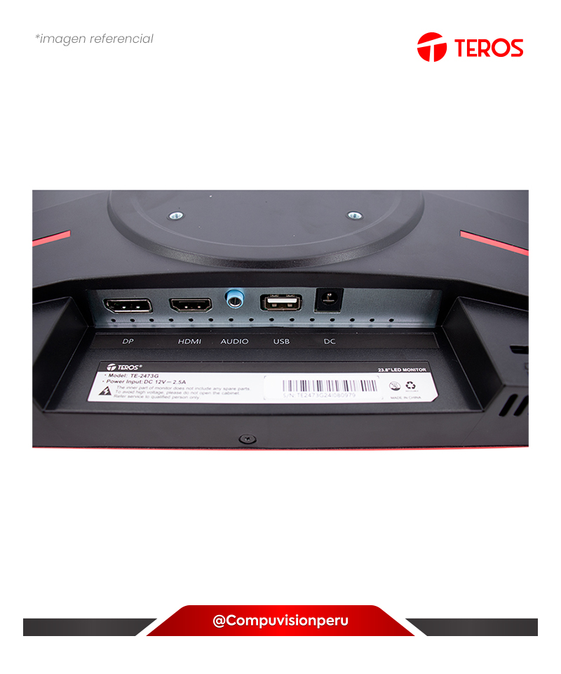 MONITOR 23.8 VA TEROS TE-2473G FHD VA HDMI DP 1080P 1MS 180HZ