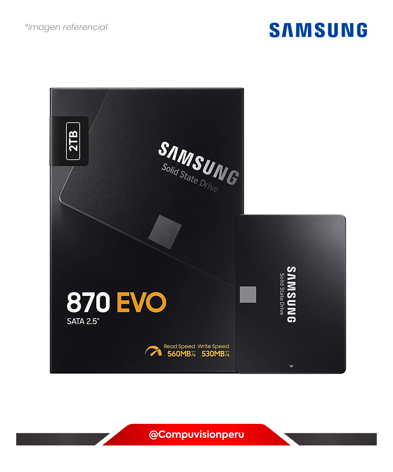 Samsung 2TB 870 EVO SATA 2.5 SSD - MZ-77E2T0B/AM
