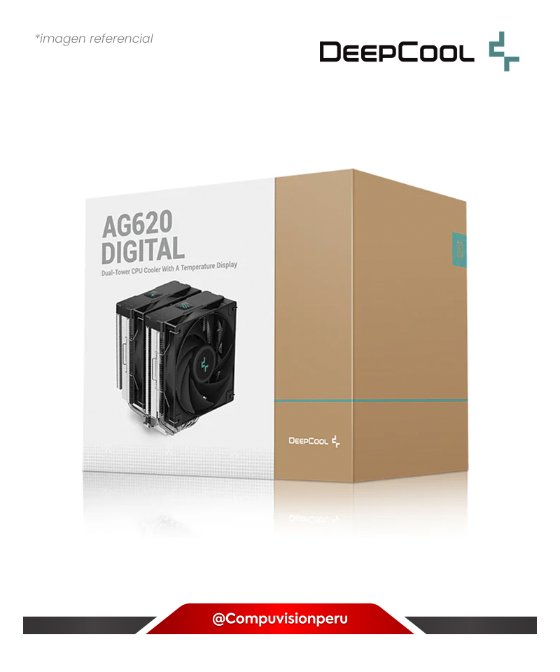 COOLER DE CPU DEEPCOOL AG620 DIGITAL AMD INTEL R-AG620-BKNDMN-G-1