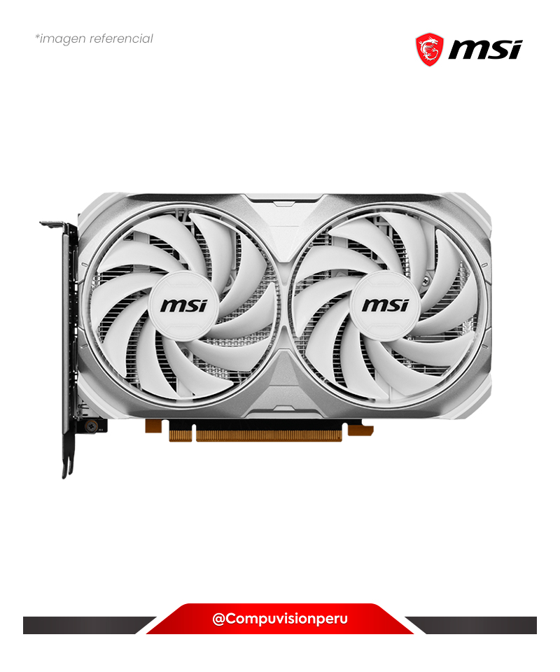 VIDEO MSI GEFORCE RTX 4060 VENTUS 2X WHITE 8G OC 8GB GDDR6 CUDA 3072 128-BIT HDMI DP