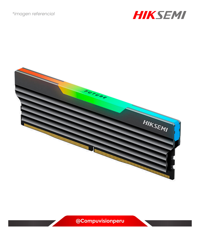 MEMORIA 16GB DDR5 BUS 6000MHZ HIKSEMI FUTURE RGB WHITE CL36 1.4V HSC532U60F5(1)