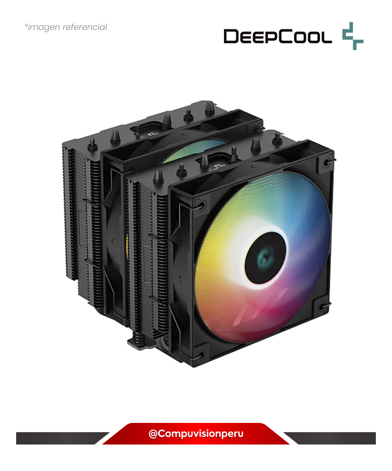 COOLER DE CPU DEEPCOOL AG620 BK ARGB BLACK INTEL AMD ADDRESSABLE RGB LED R-AG620-BKANMN-G-2