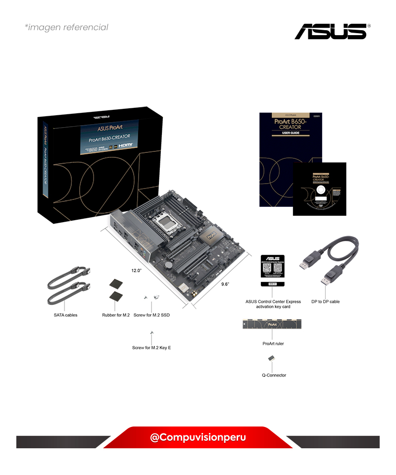 PLACA ASUS PROART B650-CREATOR AM5 DDR5 M.2 ETHERNET DE 2.5 GB Y 1 GB USB-C HTML DP USB 3.2