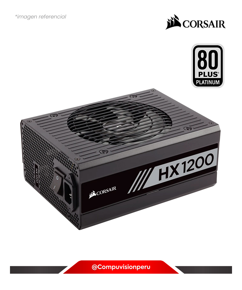 FUENTE 1200W CORSAIR HX1200 80 PLUS PLATINUM FULL MODULAR CP-9020140-WW