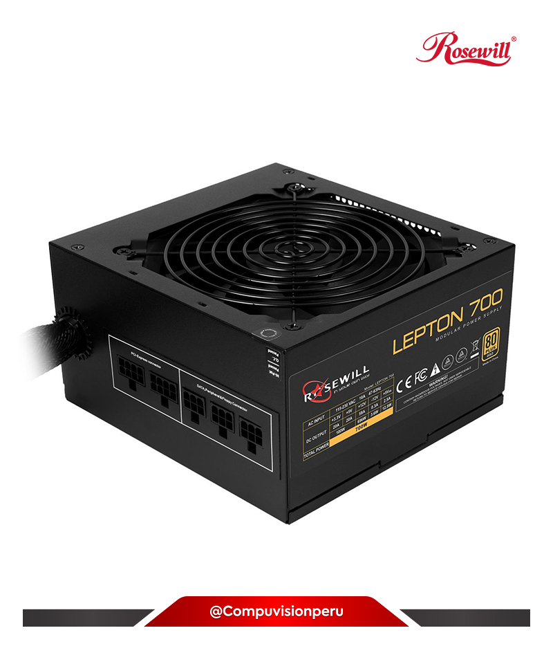 FUENTE 700W ROSEWILL LEPTON 700 S/MODULAR 80 PLUS GOLD