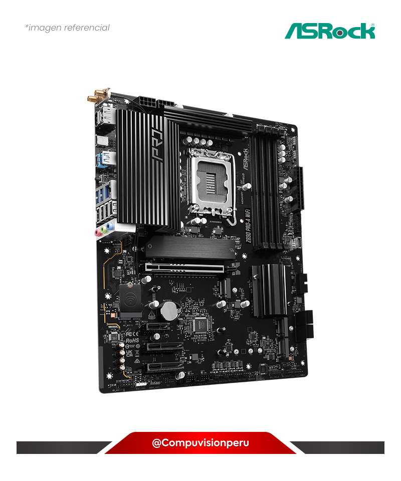 PLACA ASROCK Z890 PRO-A WIFI LGA 1851 Z890 DDR5 HDMI DP BLUETOOTH 5.3 M.2 SATA 6GB