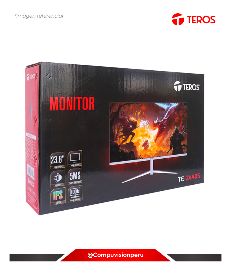 MONITOR 23.8 IPS TEROS TE-2440S 1080P VGA HDMI 5MS 100HZ