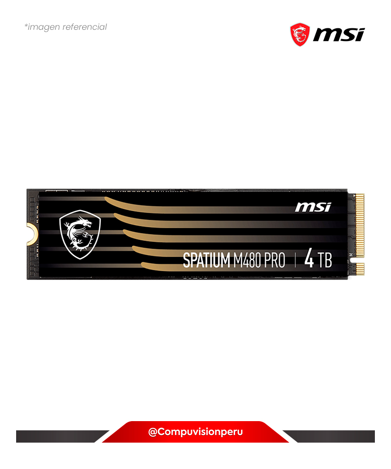 DISCO SOLIDO SSD 1TB MSI SPATIUM M480 PRO PCIE 4.0 NVME M.2 2280 3D NAND