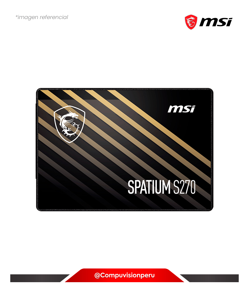 DISCO SOLIDO SSD 480GB MSI SPATIUM S270 SATA III 6GBPS 2.5 3D NAND