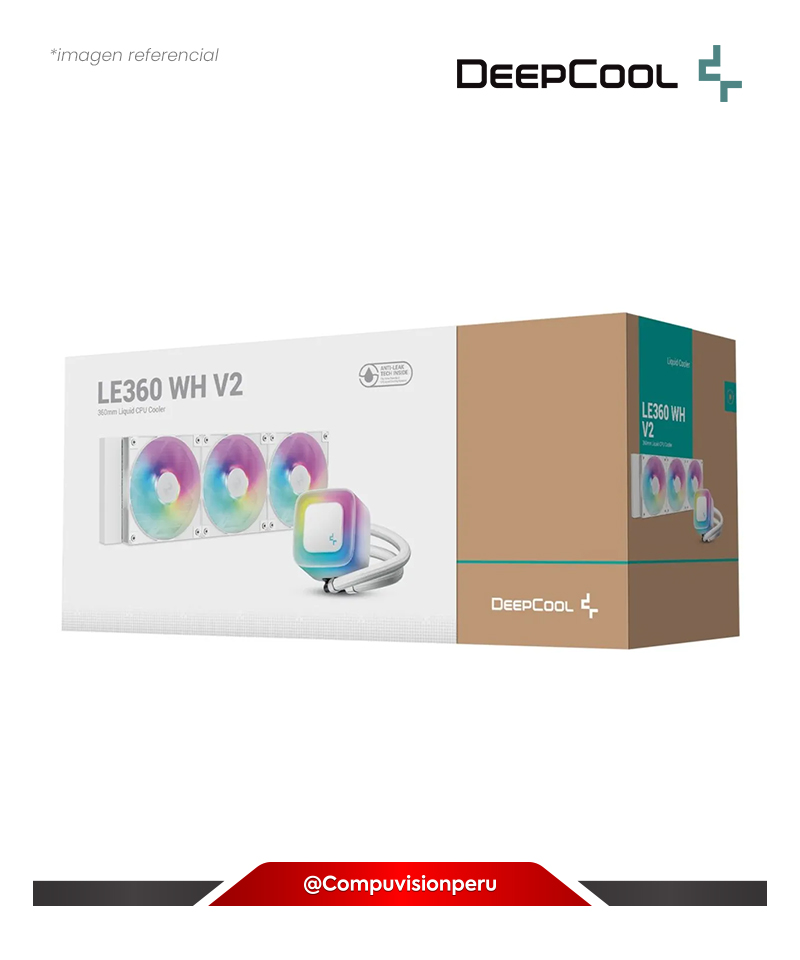 COOLER DE CPU DEEP COOL LE360 WH V2 ARGB INTEL AMD R-LE360-WHAMMN-G-2