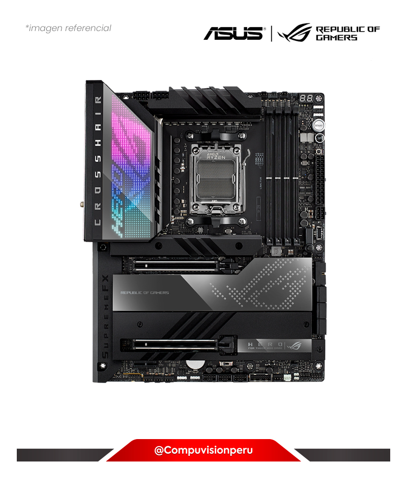 PLACA ASUS ROG CROSSHAIR X670E HERO WIFI 6E AM5 AMD X670 PCIE 5.0 DDR5 M.2 USB3.2 ATX