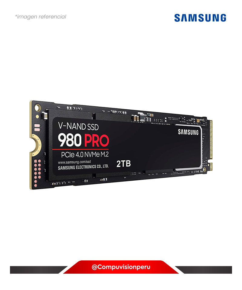 DISCO SOLIDO SSD 2TB SAMSUNG 980 PRO EN BLISTER M.2 2280 V-NAND PCIE 4.0 NVME MZ-V8P2T0