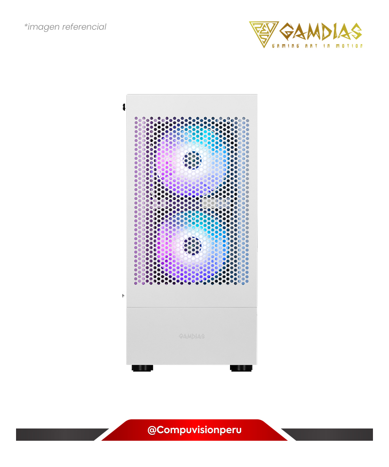 CASE GAMDIAS TALOS E3 MESH WHITE 3 FANS 16332-32413-30000-G