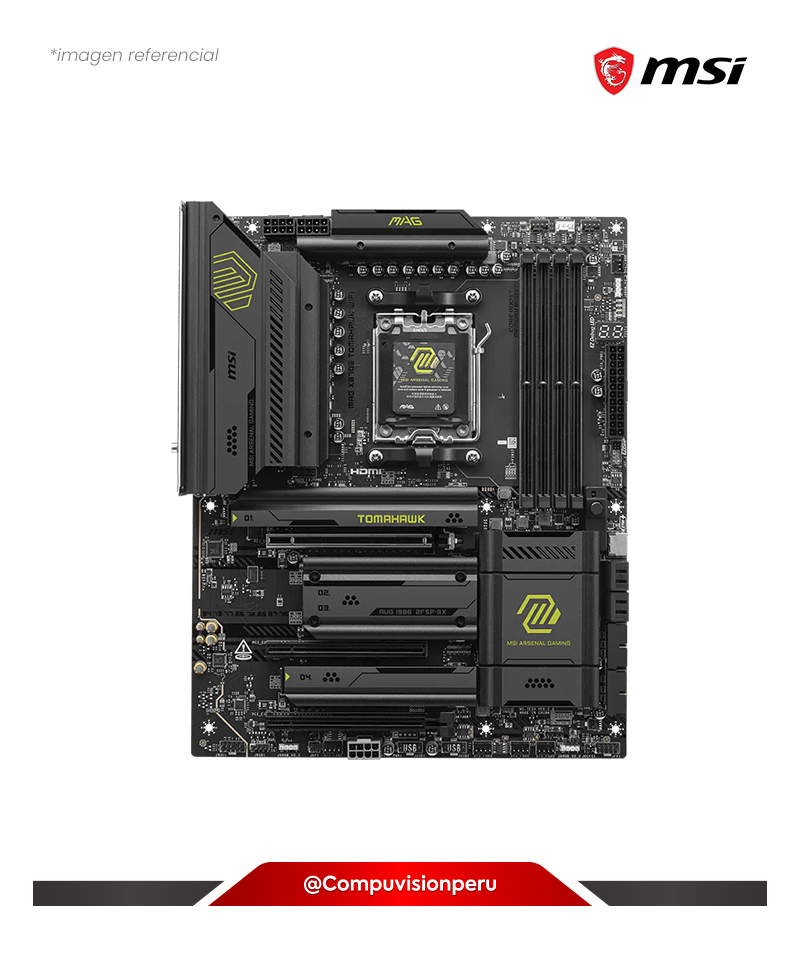 PLACA MSI MAG X870E TOMAHAWK WIFI AMD X870E AM5 DDR5 HDMI M.2 USB 40GBPS BLUETOOTH 5.4 ATX