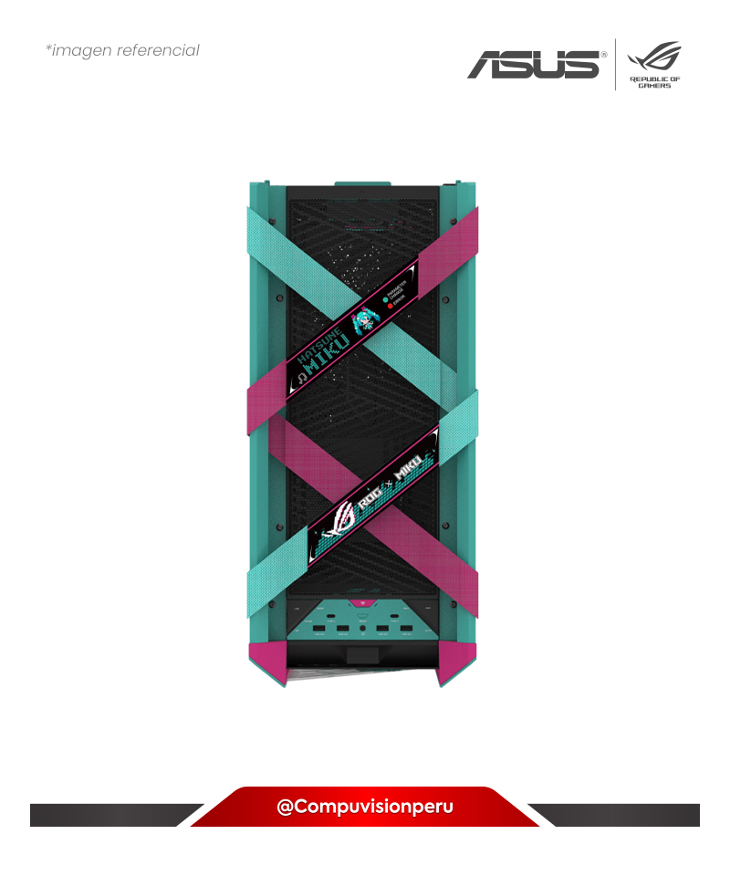 CASE ASUS ROG STRIX HELIOS II HATSUNE MIKU EDITION E-ATX VIDRIO TEMPLADO AURA SYNC ARGB