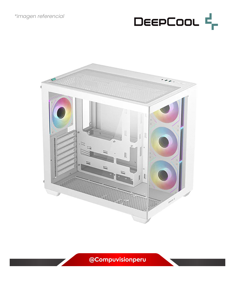 CASE DEEPCOOL CG530 4F WHITE S/FUENTE VIDRIO TEMPLADO ARGB ATX R-CG530-WHADA4-G-1