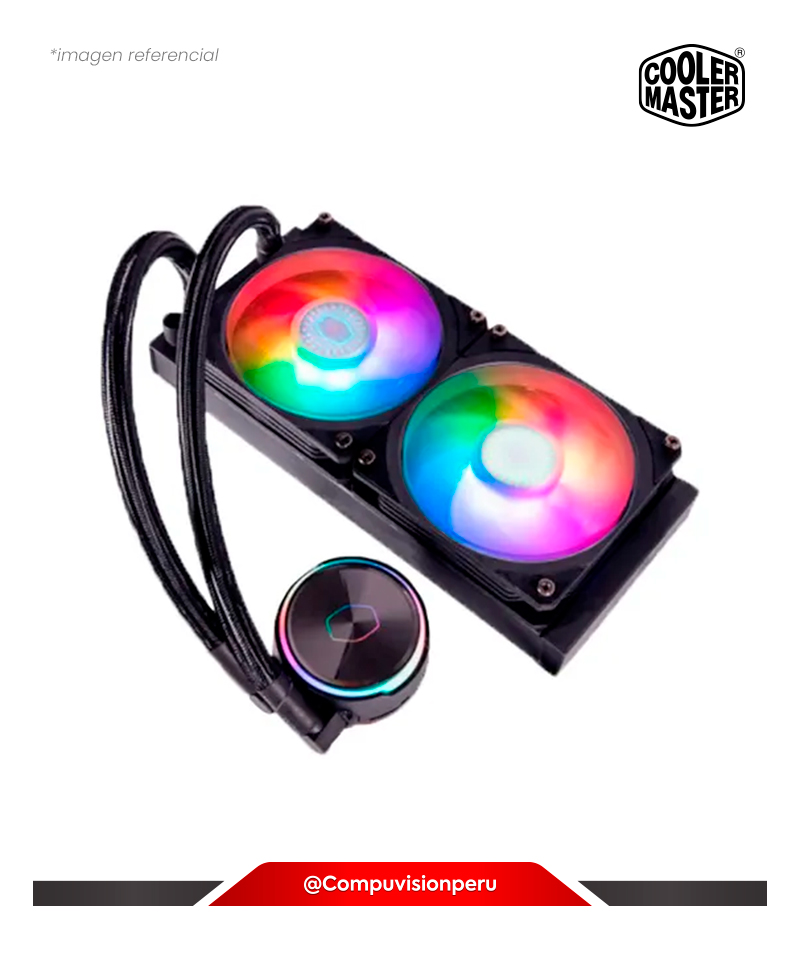 COOLER DE CPU COOLER MASTER MASTERLIQUID PL240 FLUX BLACK ARGB AMD/INTEL MLY-D24M-A23PZ-R1