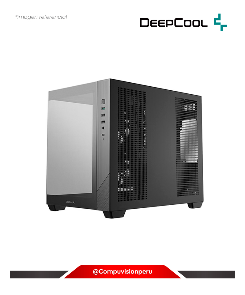 CASE DEEPCOOL CG330 3F BLACK VIDRIO TEMPLADO M-ATX R-CG330-BKNGM3-G