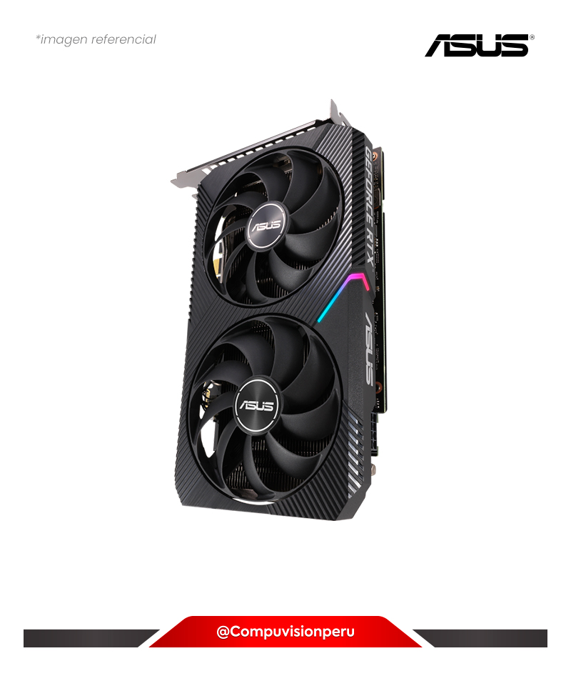 VIDEO ASUS DUAL GEFORCE RTX 3060 OC EDITION 8GB GDDR6 CUDA 3584 128-BIT HDMI DP DUAL-RTX3060-O8G