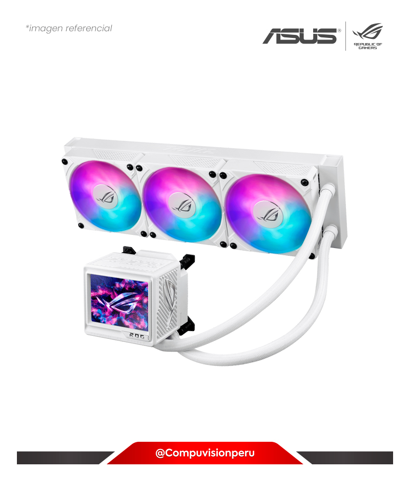COOLER DE CPU ASUS ROG RYUJIN III 360 ARGB EXTREME WHITE ALUMINIO AMD INTEL ROG-RYUJIN-III-360-ARGB-EXTREME-WHT