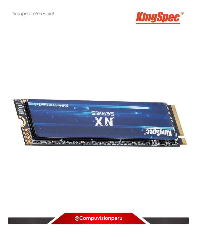 DISCO SOLIDO SSD 1TB KINGSPEC SERIE NX GEN3X4 NVME M.2 2280 PCIEX 3500 MB/S NX-1TB 2280