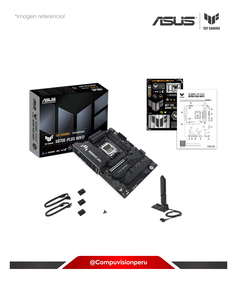 PLACA ASUS TUF GAMING X870E-PLUS WIFI7 AMD X870E AM5 DDR5 PCIE USB 20GB SATA 6GB