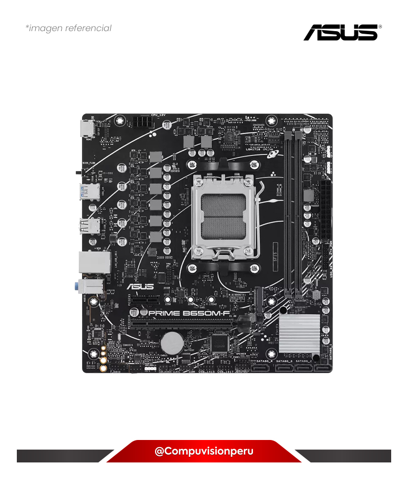 PLACA ASUS PRIME B650M-F AMD B650 AM5 DDR5 HDMI DP M.2 SATA 6GB M-ATX
